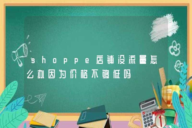 Tôi nên làm gì nếu cửa hàng Shoppe không có lưu lượng truy cập? Vì giá không đủ thấp?