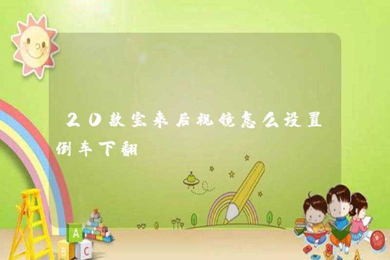 Làm thế nào để thiết lập gương chiếu hậu Bora 20 mô hình để đảo ngược và cuộn xuống?