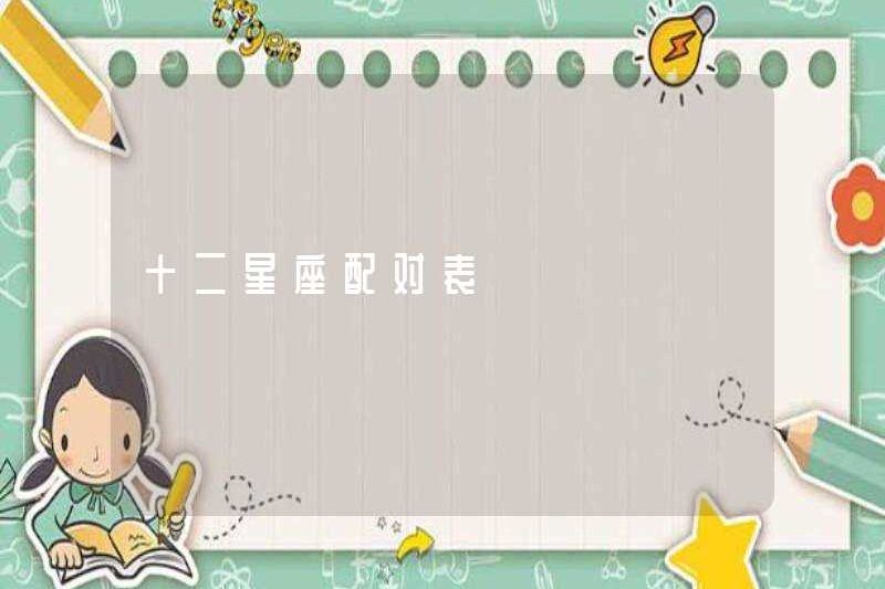 Mười hai Zodiac Dấu hiệu ghép nối bảng